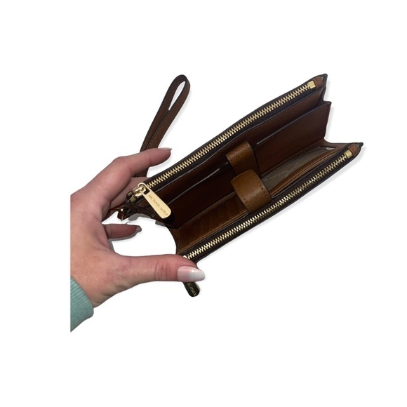 MICHAEL KORS Brown Signature MK Pattern Duffel Satchel & Double Zip Wallet - Picture 14 of 16